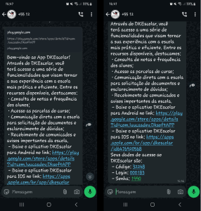 020 - Você sabia que pode enviar os dados de acesso do aplicativo Dê Ka Escolar para os alunos imagem