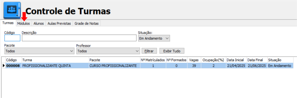turma modulos