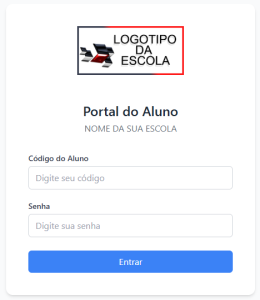 tela de login portal do aluno